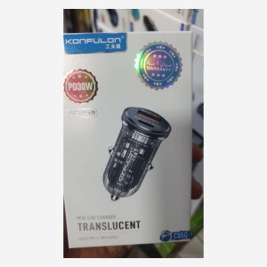 Chargeur voiture mini Konfulon USB et Type-C