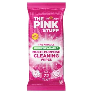 The Pink Stuff Lingettes Nettoyantes Antibactériennes Biodégradables 72 pièces