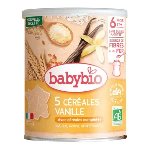 Babybio – 5 Céréales Vanille avec Quinoa 220 g