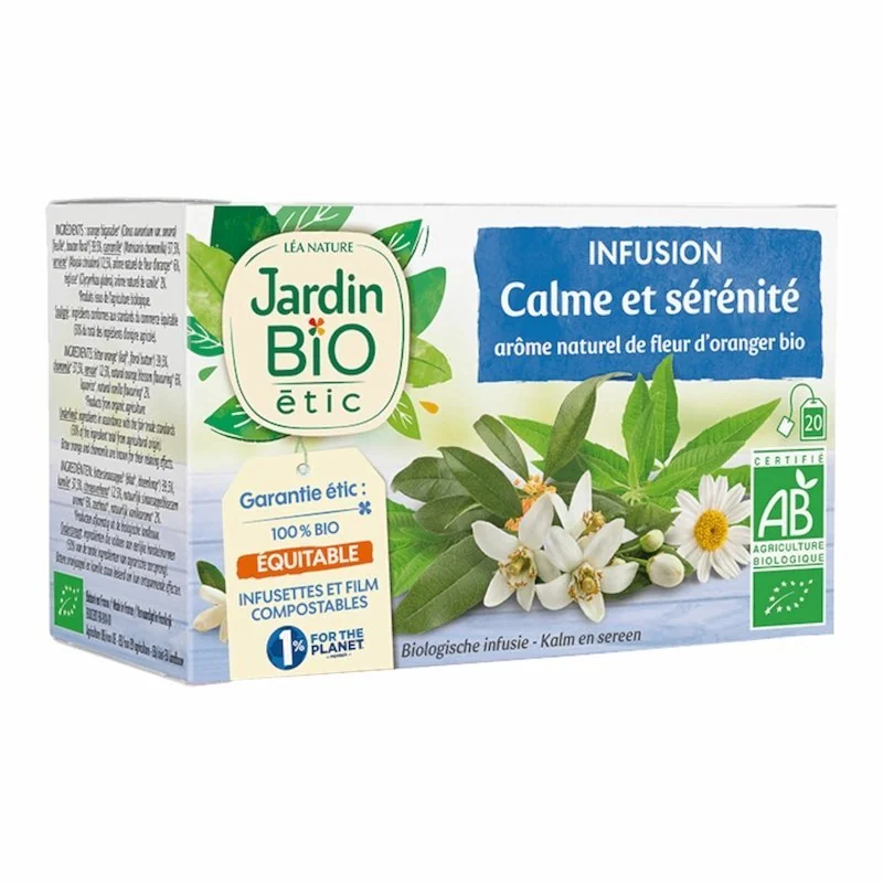 Jardin Bio – Infusion Calme et Sérénité 20 sachets