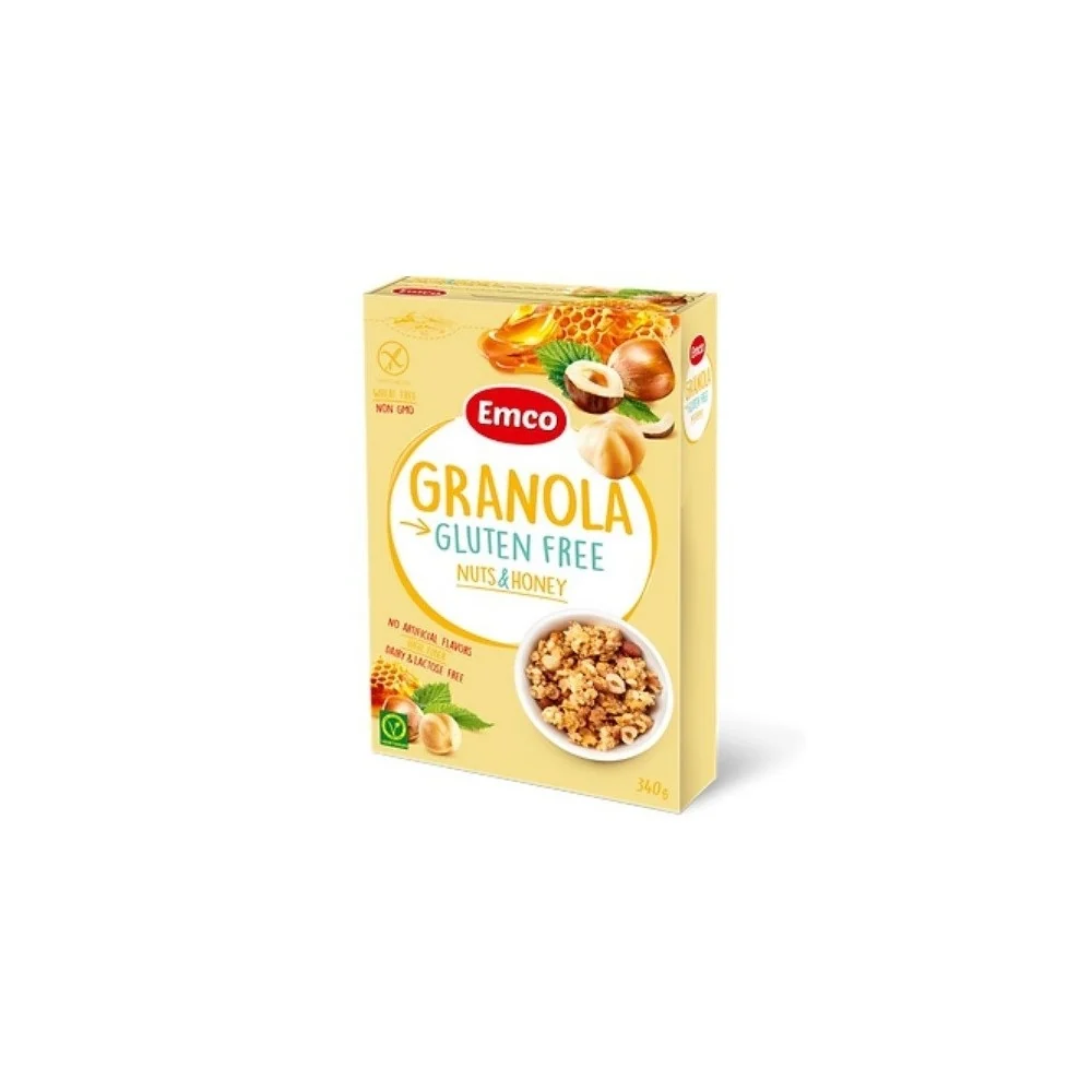 Emco – Granola sans gluten noix et miel 340 g